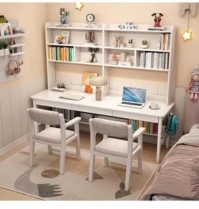 Escritorio de PC de madera maciza con apartamento pequeño integrado, estantería de dormitorio para oficina en casa, <span class=keywords><strong>mesa</strong></span> de ordenador portátil de pared de esquina Simple, <span class=keywords><strong>mesa</strong></span> de <span class=keywords><strong>estudio</strong></span> - Product Image 6