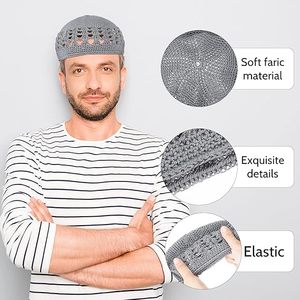 Sombrero para hombre Kufi Cap Beanie Skull Beanie Musulmán <span class=keywords><strong>Africano</strong></span> Sombrero para hombres Mujeres - Product Image 4