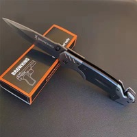 Hoogwaardig zwart gecoat 3CR13 stalen zakmes, draagbaar doe-het-zelf fruitmes, outdoor survival, scherp, hoge hardheid, campingzakmes