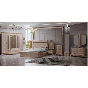 2025 Hot Selling Modern Design Wohn möbel MDF Öl sprüh brett Schlafzimmer-Sets mit Nachttisch lampe - Product Image 1