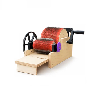 Cardeuse à laine et feutre à manivelle, tambour manuel, silencieuse, pliable et portable pour fibres et loisirs créatifs - Product Image 1