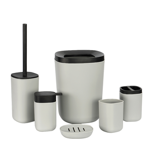 6 Piece Eco-Friendly Plastic Bathroom Accessories <b>Set</b> Easy Installation Toilet Decor Organizer Multiple Color <b>Soap</b> Dispenser - Product Image 1