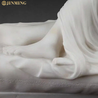 Statue de la princesse italienne Bonaparte de Canova habillée en marbre Vénus Produit artisanal en pierre impressionnant