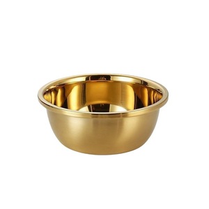 Tazón Multiusos de Acero Inoxidable Color Dorado, Tazón de Cocina Antiadherente de Grado Alimenticio para Mezclar Sopa, Frutas y Verduras, Uso Doméstico - Product Image 3