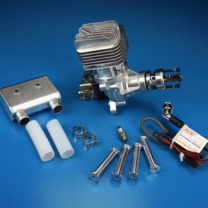 Motor de Gasolina Original <span class=keywords><strong>DLE</strong></span> 55CC DLE55RA de un Solo Cilindro y Dos Tiempos con Escape Trasero para Avión RC - Product Image 2
