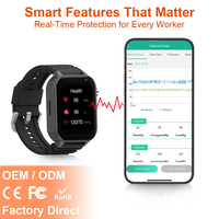 Reloj de Seguridad para Trabajadores de la Construcción, Comunicación Bidireccional, Navegación GPS, IP68, Reloj Despertador, Termómetro, Monitor de Frecuencia Cardíaca, SIM