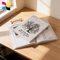 Journal-agenda relié rigide avec logo personnalisé en relief |   Carnet de lecture de luxe à couverture rigide mate avec reliure cousue et papier épais offset
