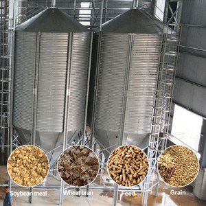 Silo <span class=keywords><strong>de</strong></span> <span class=keywords><strong>stockage</strong></span> d'aliments <span class=keywords><strong>pour</strong></span> volailles et porcs en acier, avec trémie inférieure - Product Image 1