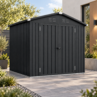 Abri de rangement métallique surélevé ultra robuste toutes saisons 12x10 pieds avec serrure et clés pour articles divers de jardin
