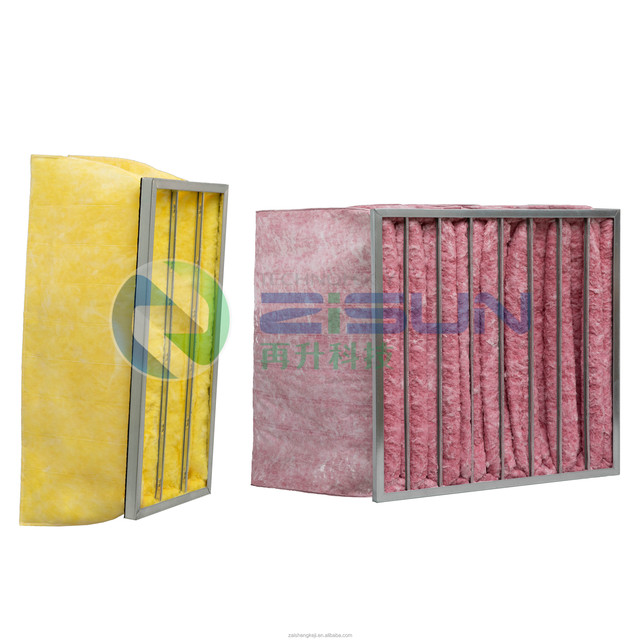 Customizable Aluminum Pocket Medium Efficiency Gas Turbine Bag air Filter G4 F6 F7 F8 Pocket Box Filter Glass Fiber Bag