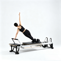 Reformer de Pilates Professionnel en Aluminium pour Studio Commercial, Réglable, Écologique, pour Entraînement de Musculation et Renforcement du Corps