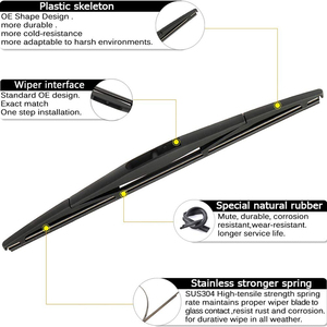 Kction Element 305 mm Essuie-glaces en caoutchouc naturel Fenêtre arrière Lame d'essuie-glace de voiture <span class=keywords><strong>Accessoires</strong></span> Auto Hayon - Product Image 2