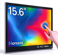 Moniteur tactile USB-C 15,6 pouces à fixation VESA, câble unique Type-C, écran tactile industriel personnalisé 10 points, directement de l'usine