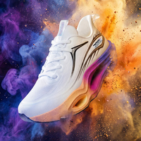 Chaussures de sport pour hommes, baskets légères avec amorti rebondissant, semelle intermédiaire en mousse popcorn, empeigne en mesh respirant, semelle extérieure en caoutchouc antidérapante