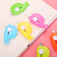 Cutter multifonction portable HAIJU Mini Cartoon : Ouvre-boîte, découpeur de papier, motifs Dauphin, Petite Baleine, Carotte, Nuage, multicolore, pour étudiants