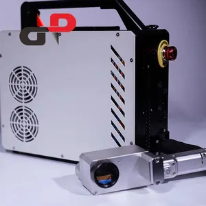 Mesin pembersih Laser denyut ransel Air Cooled dengan sumber Laser maks 200W Untuk penghilang kayu batu cat karat