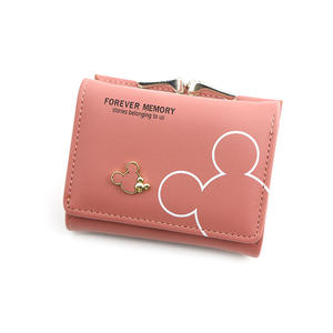 Femmes Portefeuille Court En Cuir PU petit <span class=keywords><strong>Femme</strong></span> Court <span class=keywords><strong>Monnaie</strong></span> Fermeture À Glissière Sac À Main Titulaire de la <span class=keywords><strong>Carte</strong></span> De Crédit - Product Image 2