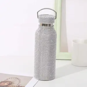 Botol Air Berlian Bling Diamond Vacuum Flask Berkilau Termos Botol untuk Wanita