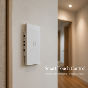 Interruptor de Luz Inteligente Barep, Interruptor Táctil WiFi de 1 Canal con Control por Aplicación Smart Life, Interruptor Unipolar Blanco - Product Image 4