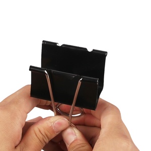 Cổ điển màu đen đuôi Clip chất kết dính Clip tùy chỉnh kích thước và màu sắc để giữ tài liệu giấy - Product Image 5