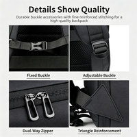 Tas Ransel Laptop Oxford Cangkang Keras Tahan Air dengan Port Pengisian Daya USB, Dapat Diperluas, Kapasitas Besar, Unisex, untuk Bisnis dan Perjalanan