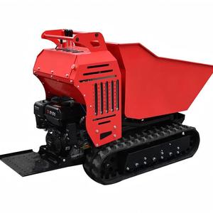 Dumper sur chenilles hydraulique rouge, capacité 500 kg, pour le transport de déchets de construction en acier, utilisation industrielle - Product Image 1