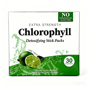 Extra Strength Chlorophyll Antioxidant Detoxifying Powder Packs (4 Flavors <strong>Spearmint</strong>/Lime/Apple/Melon) 30 Packs Sugar <strong>Supplement</strong> - Product Image 3