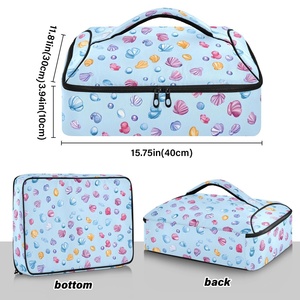 Aloha Hawaiian Shell Designer Plate Casserole Carrier Thermal Insulated Lunch BBQ Portable Lunch Cooler Pizza Delivery Bag 2025 - Product Image 3