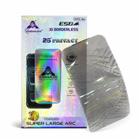 Protection d'écran anti-espion 25 degrés pour iPhone 18 Pro Max 17 Air 16E, verre trempé 9H sans bordure 3D, anti-statique ESD, anti-poussière