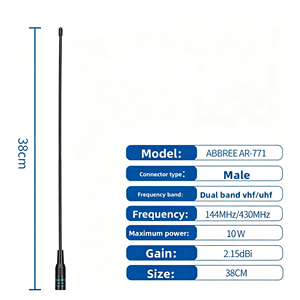 Antenne souple AR771 pour talkie-walkie Baofeng, connecteur SMA mâle, double bande UV, gain élevé, <span class=keywords><strong>radio</strong></span> bidirectionnelle portable universelle, personnalisable OEM - Product Image 2