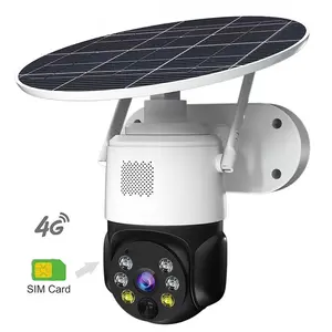 Fotocamera solare 4G Huawei Hisi chip Stareye app low power 3MP full color night vision tracking allarme a induzione 4G SIM card solar ca