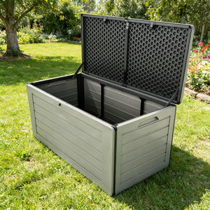 Caja de Almacenamiento para Jardín o Patio VERTAK de 71 Galones, Plástico, Impermeable, con Tapa y Organizador - Product Image 1