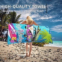 High Quality Floral Jacquard Printed Microfiber Beach Towel Custom Embroidered and Sand-Free for Summer Days