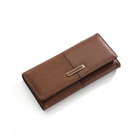 Dompet Wanita Jialing Baru Bermerek Patchwork Lipat Tahan Air PU Kotak Asli Tas Akordeon Panjang Kapasitas Besar Clutch Custom