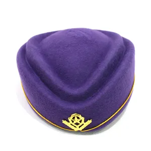 Chapéu personalizado de vôo, chapéu etiqueta stewardess, chapéu de lã, caixa de pílulas, para stewardess