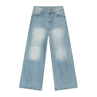 Jeans Homme Amples Vintage Taille Haute Multicolores Délavés à l'Acide Coupe Large et Effet Usé Personnalisés par le Fabricant