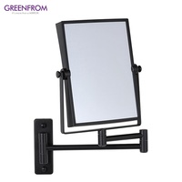 Miroir LED personnalisé moderne pour hôtel Miroir de maquillage mural grossissant rotatif et pliant rectangulaire pour salle de bain