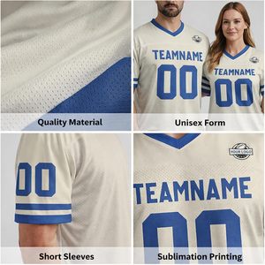 Custom Football Jersey Personalized With Name Number Logo V-<b>Neck</b> Unisex Adult Practice Uniform Fan Gear - Product Image 6