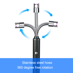 USB ชาร์จไฟฟ้างานแต่งงานเทียนไฟแช็กที่กําหนดเองWindproof Plasma <span class=keywords><strong>Arc</strong></span>อิเล็กทรอนิกส์Camping <span class=keywords><strong>Fire</strong></span>ไฟแช็กยาว<span class=keywords><strong>Stick</strong></span> - Product Image 2