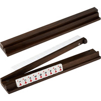 Support de rangement magnétique en bois massif de luxe pour cartes de mahjong, échecs et dominos