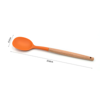 Ensemble de 11 ustensiles de cuisine en silicone avec seau de rangement, pinces alimentaires, cuillère à spaghetti, pinceau à huile, fouet à œufs, cuillère ajourée, spatule