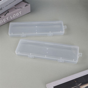 Boîte à crayons en plastique transparent avec loquet, boîte de rangement pour fournitures scolaires, de bureau et de maison - Product Image 3