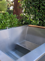 Bropool Bain à remous rectangulaire moderne pour hôtels, en acier inoxydable, capacité 400 L, écologique et facile à installer, idéal pour les spas