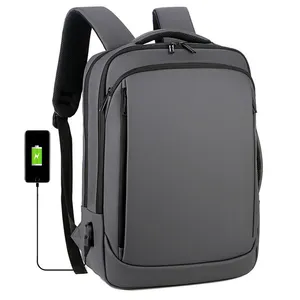 กระเป๋าเป้ใส่แล็ปท็อปความจุขนาดใหญ่พร้อมกระเป๋าเป้สะพายหลังธุรกิจชาร์จ USB