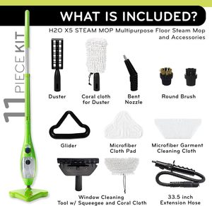 Handheld Steam Mop <strong>Cleaner</strong> | 5-in-1 Floor Steamer | Hardwood Tile <strong>Laminate</strong> <strong>Cleaner</strong> | Carpet Glider Grout Window Garment - Product Image 4