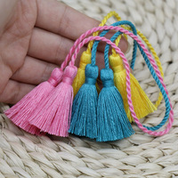 Échantillon gratuit 30 cm de grands glands en soie pour bijoux, 100% franges en rayonne pour décoration en soie, 30 couleurs. Gland de 4 cm + corde de 22 cm