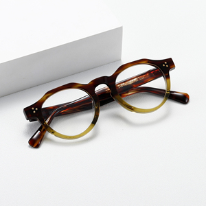 Round Full Rim <b>Eyeglasses</b> Solid Tortoise <b>Frame</b> Anti-Uv Unisex Adults Vision Correction <b>Frames</b> - Product Image 5