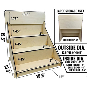 Tùy chỉnh Countertop tầng bán lẻ hiển thị giá Craft hiển thị công bằng Kệ nông dân thị trường bằng gỗ hiển thị đứng - Product Image 2
