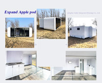 Maison préfabriquée mobile portable Apple Cabin - Aménagement personnalisable, structure en acier, installation rapide, bureau, entrepôt, hôtel, villa