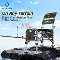 Chaise de pêche pliable en alliage de fer galvanisé, multifonctionnelle, durable et portable pour la pêche, la chasse et les activités de plein air